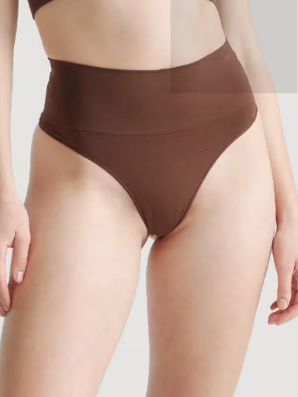 Shaping High-Waisted Thong (3-Pack) Cocoa M NWT